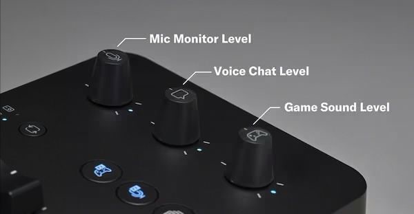 3 botões para um controlo intuitivo do áudio do jogador e do jogo