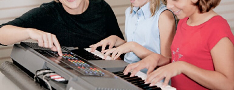 Children learning how to play