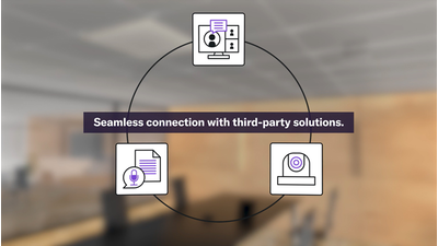 Illustration showing seamless integration with third-party systems