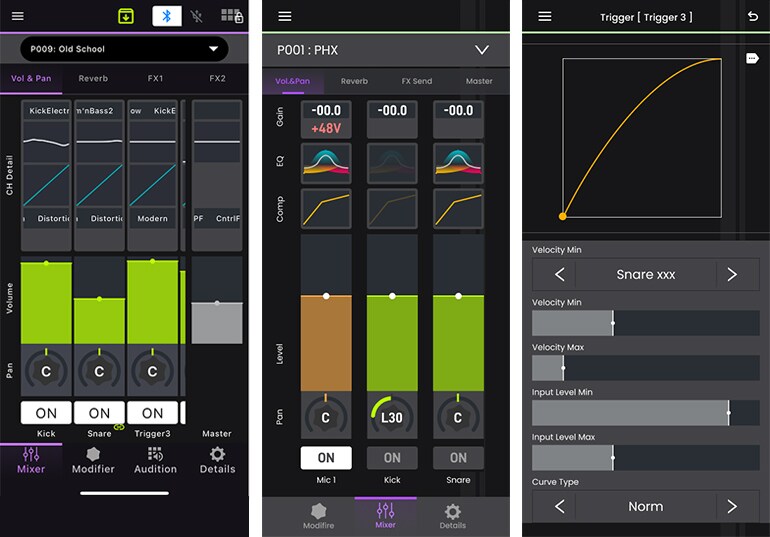 Ecrã da aplicação EAD Touch com definições detalhadas