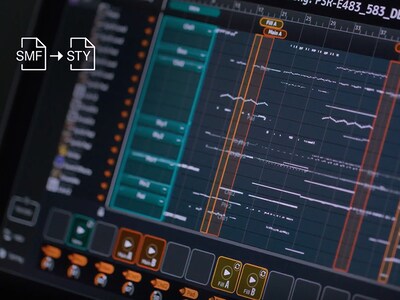 Imagem de destaque do PSR-E583: aplicação MIDI Song to Style