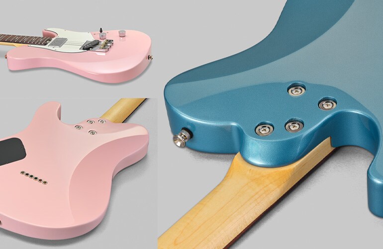 Formato do corpo da Pacifica SC Professional com contornos para melhor tocabilidade