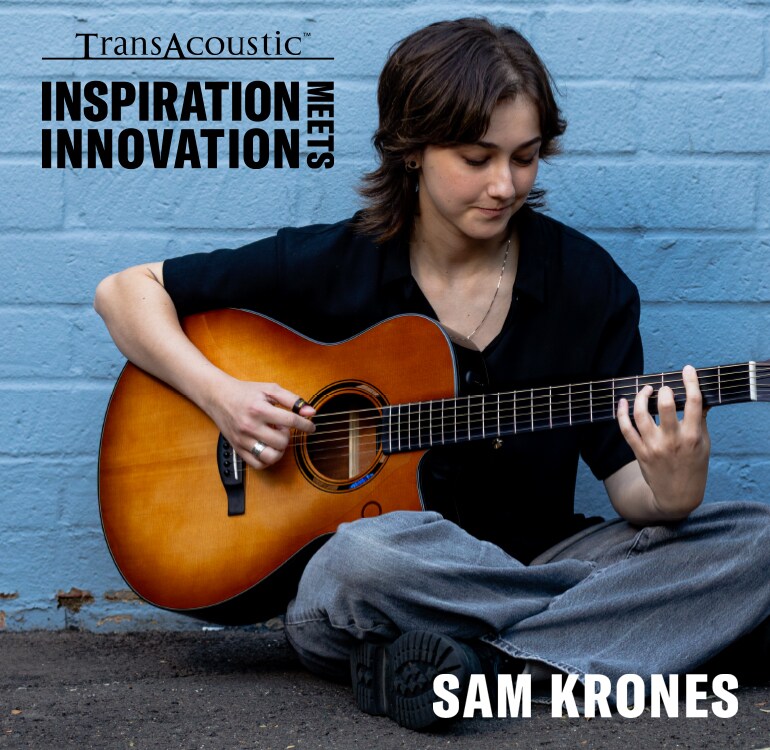 Sam Krones playing TAS3 C acoustic guitar.