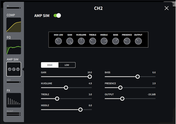 AMP SIM (Simulador de Amplificadores) - CH2