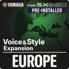 Europe (Pack de Expansão Pré-instalado – Dados Compatíveis com o Yamaha Expansion Manager)