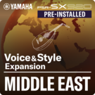 Middle East (Pack de Expansão Pré-instalado – Dados Compatíveis com o Yamaha Expansion Manager)