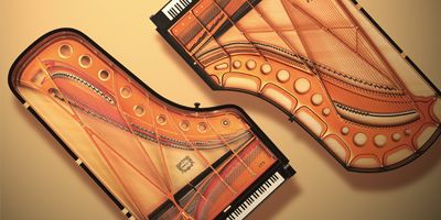 Dois pianos de cauda mundialmente famosos num só