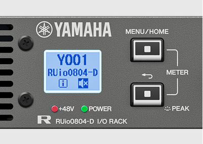 LCD and keys on the RUio0804-D front panel