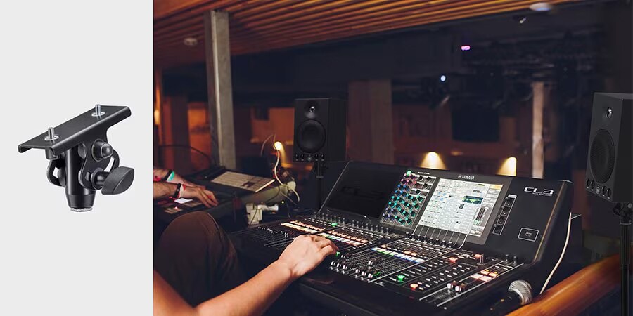Coluna Monitor Ativa Yamaha MSP3A para uma régie de PA temporária